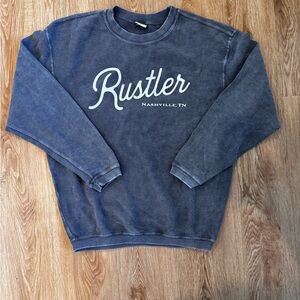 Rustler Men's Crewneck Sweater in Dark Blue